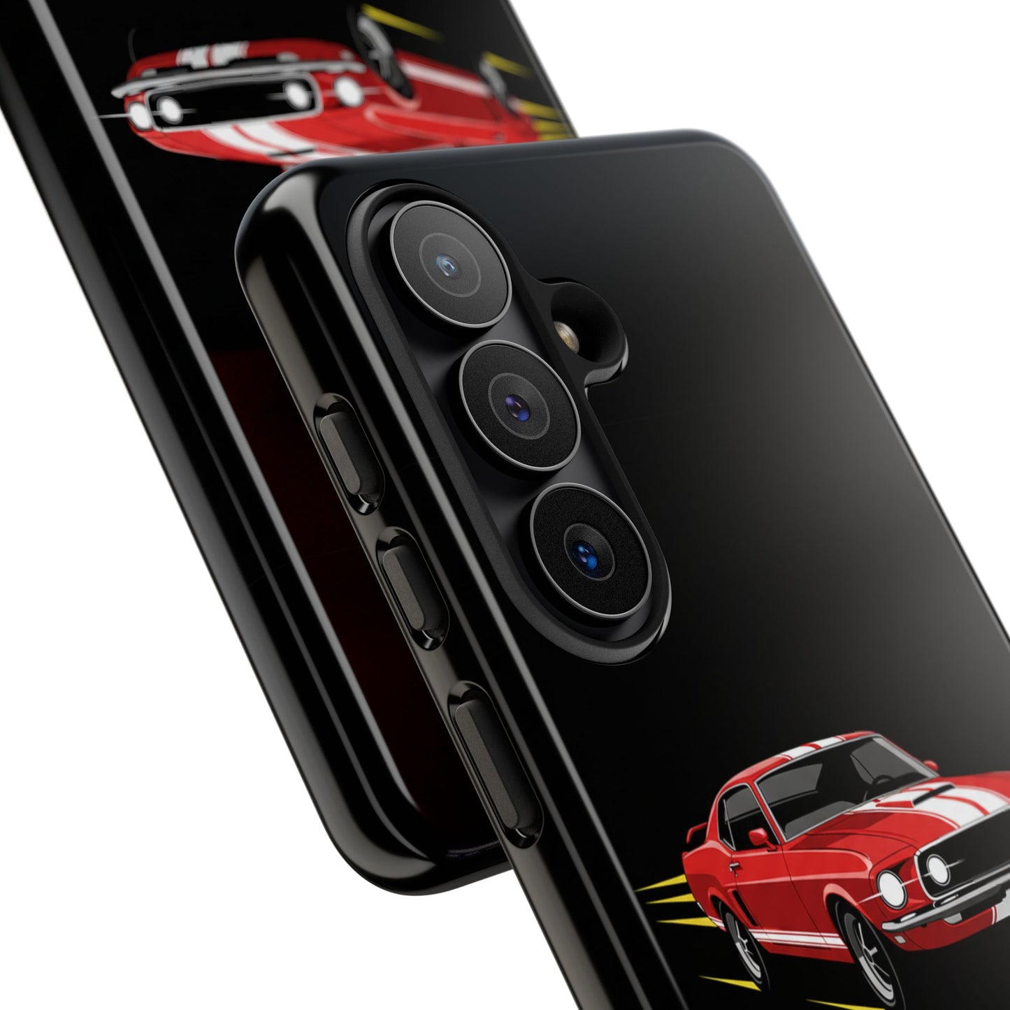 Red Muscle Car Phone Case – Classic Car Racing Tough Protective Case