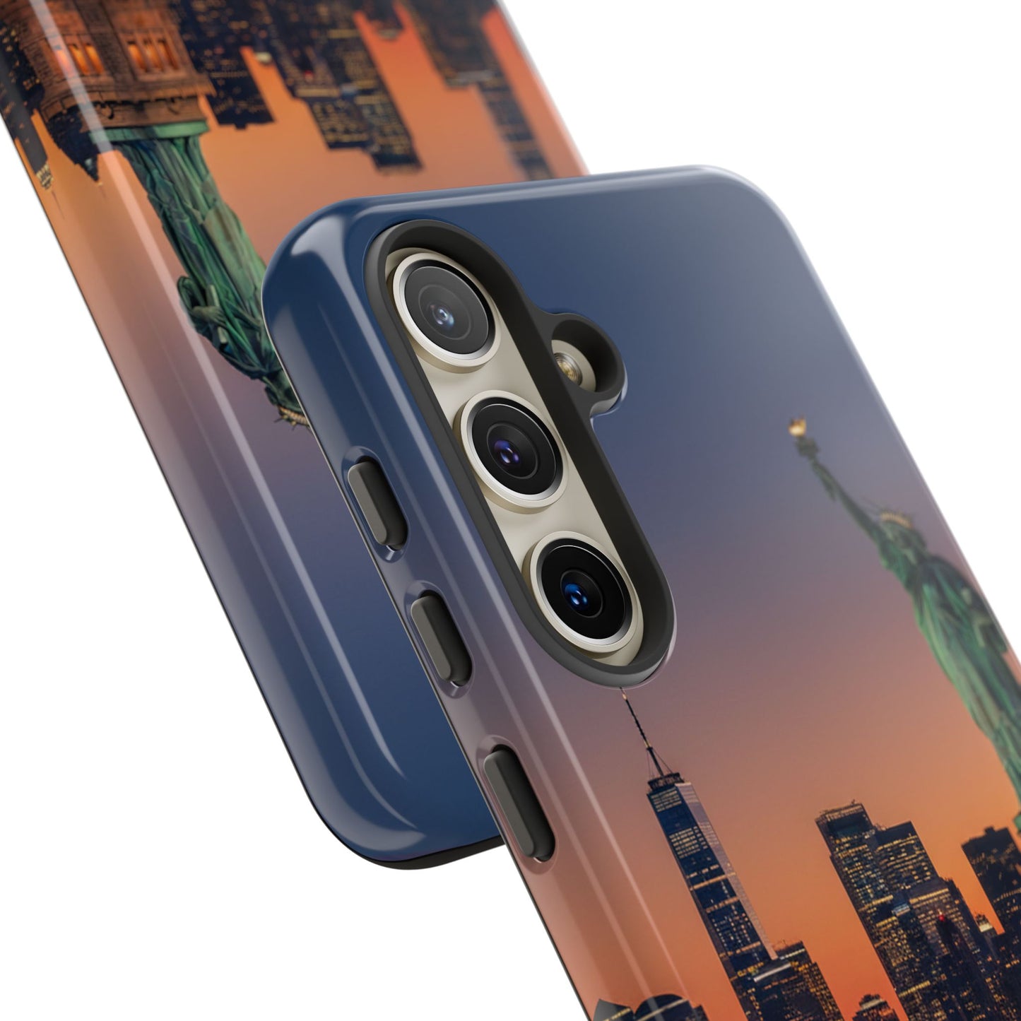Statue of Liberty Sunset Phone Case – New York City Skyline Travel Aesthetic Tough Case