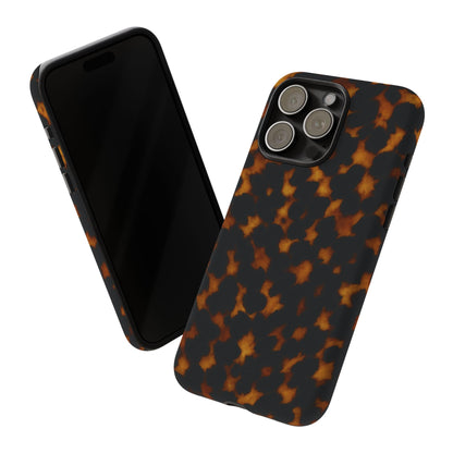 Tortoiseshell Pattern Tough Phone Case | Classic Leopard-Style Protective Cover