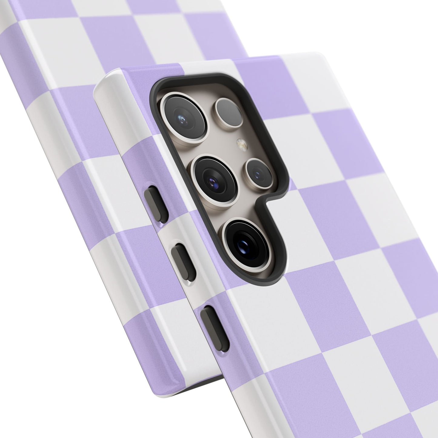 Lavender Checkerboard Phone Case | Pastel Aesthetic Checkered iPhone & Samsung Tough Case