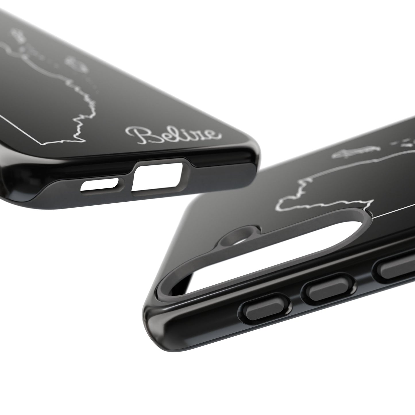 Belize Outline Phone Case – Minimal Country Map Tough Case (iPhone, Samsung, Pixel)