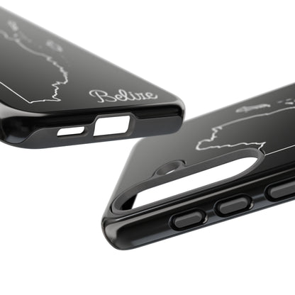 Belize Outline Phone Case – Minimal Country Map Tough Case (iPhone, Samsung, Pixel)