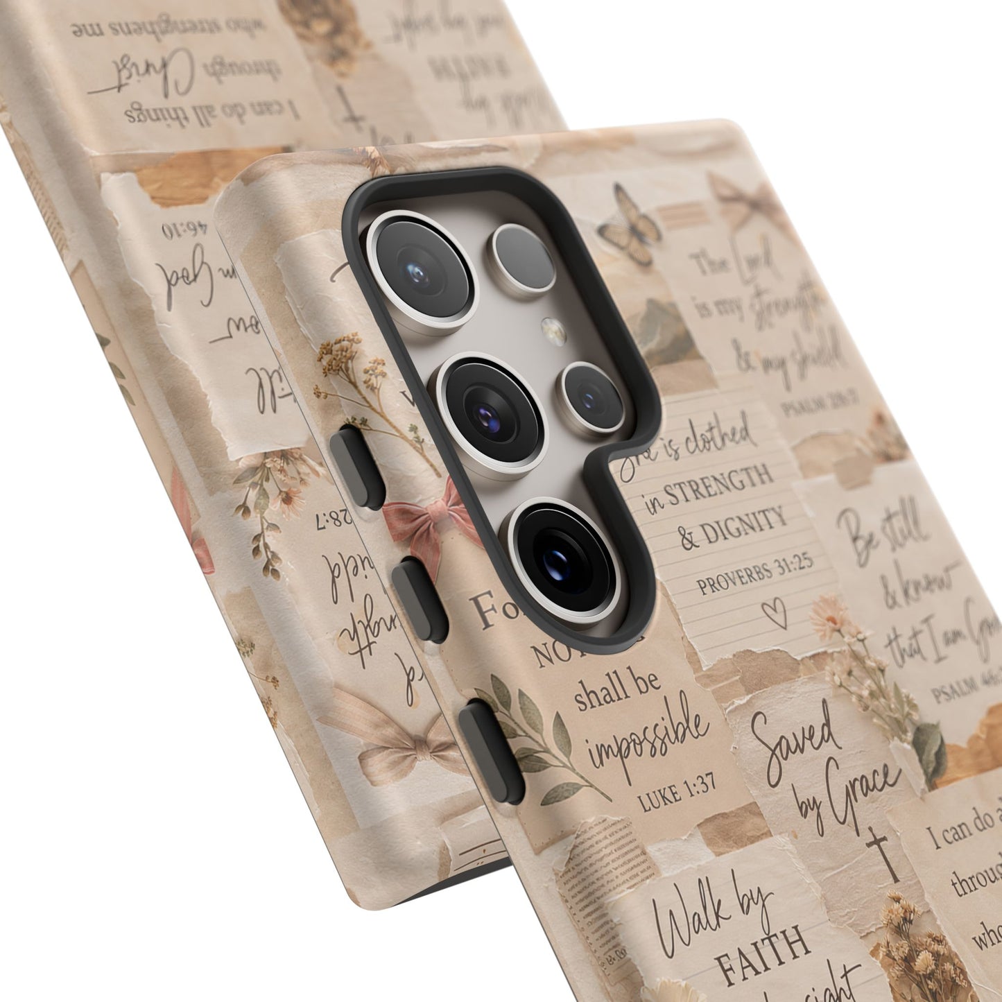 Christian Bible Verse Phone Case | Faith Scripture Aesthetic Floral Christian Case