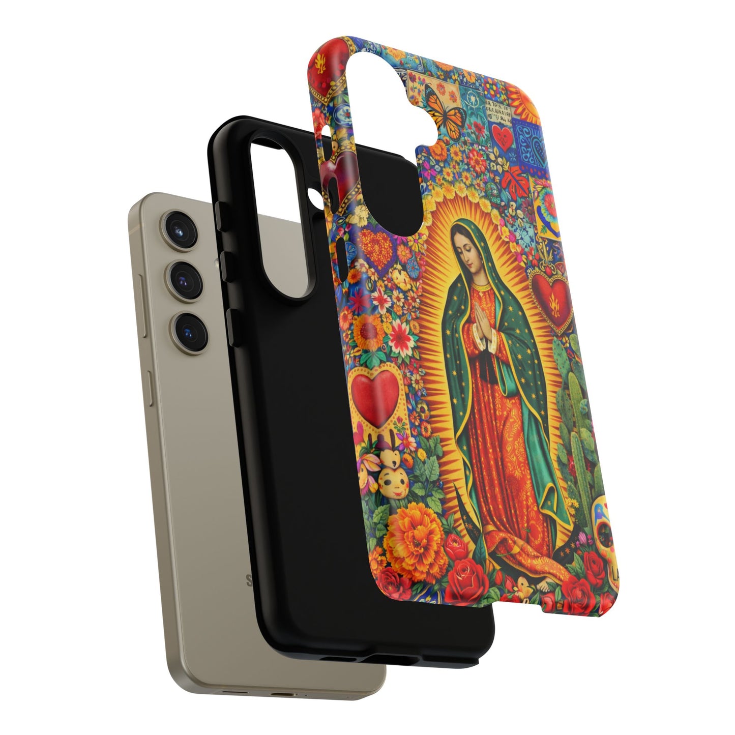 Virgin Mary Guadalupe Phone Case Mexican Folk Art Tough Cover iPhone Samsung