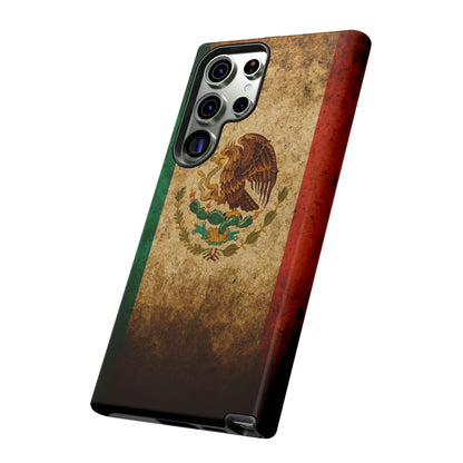 Vintage Mexico Flag Phone Case – Mexican Pride Grunge Flag Aesthetic Tough Case