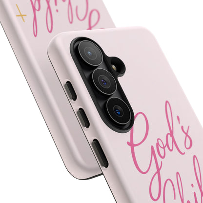 Gods Child Phone Case Christian Pink Aesthetic Tough iPhone Case