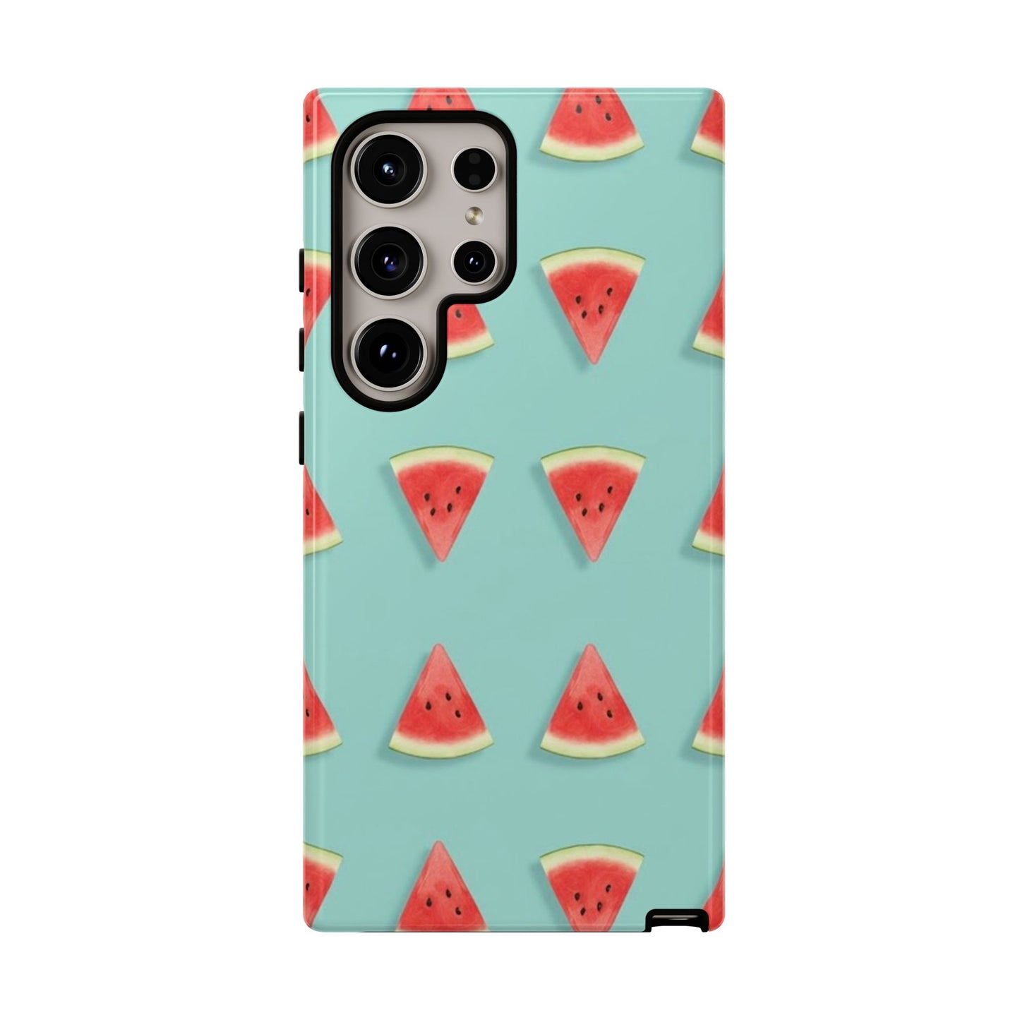 Watermelon Phone Case – Pastel Blue Summer Fruit Tough Case (iPhone, Samsung, Pixel)