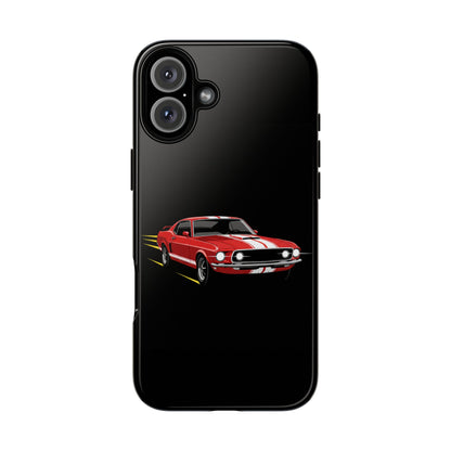 Red Muscle Car Phone Case – Classic Car Racing Tough Protective Case