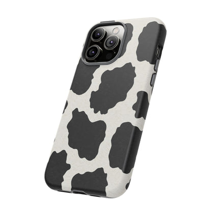 Black & White Cow Print Phone Case | Aesthetic Tough Protective Case