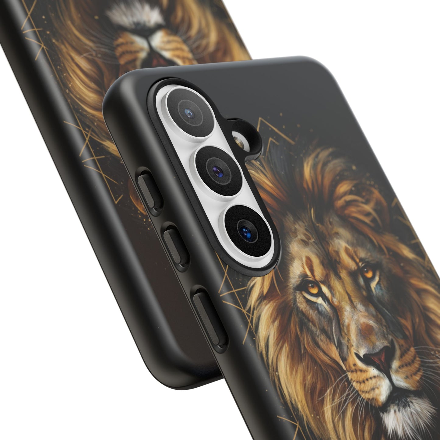 Majestic Lion Phone Case – Black Gold Luxury Lion Art Tough Protective Case