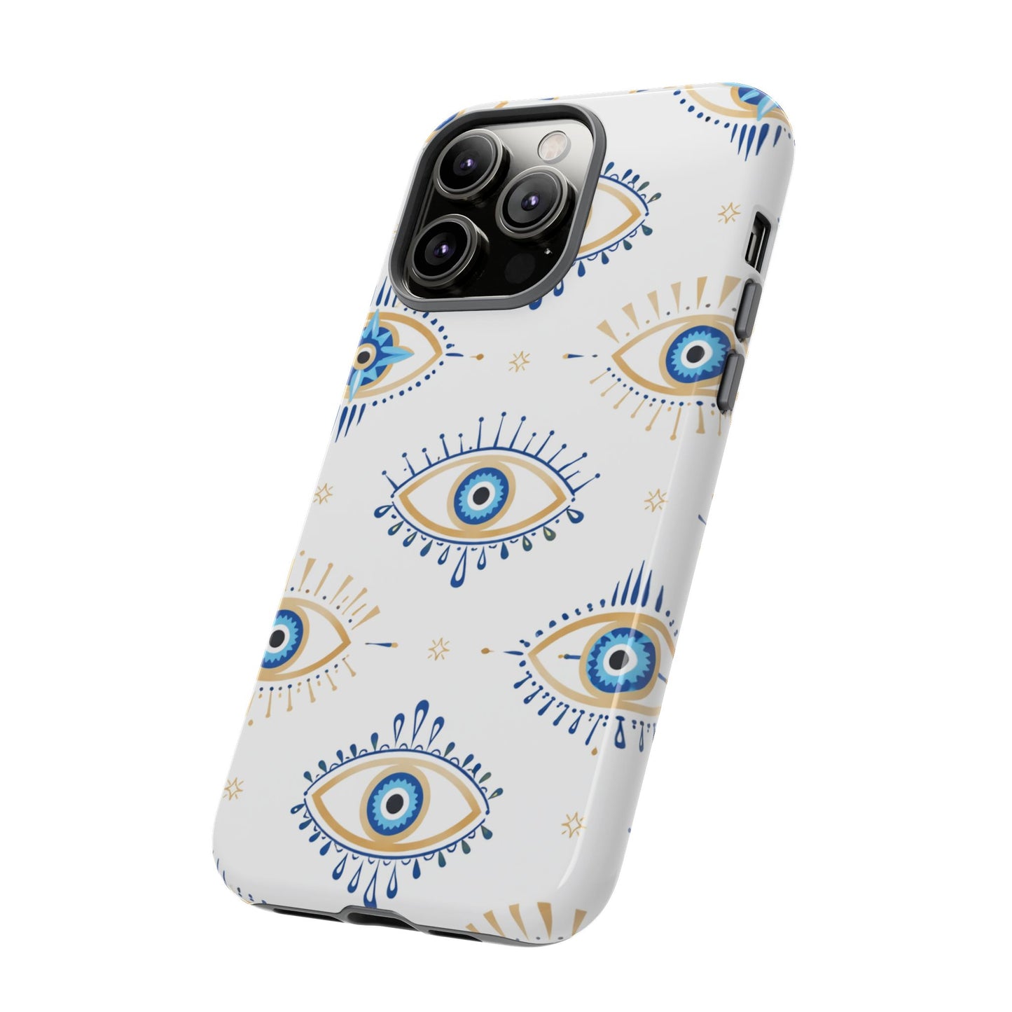 Blue Evil Eye Phone Case – Protective Slim Shockproof Cover for Iphone, Samsung Galaxy and Pixel