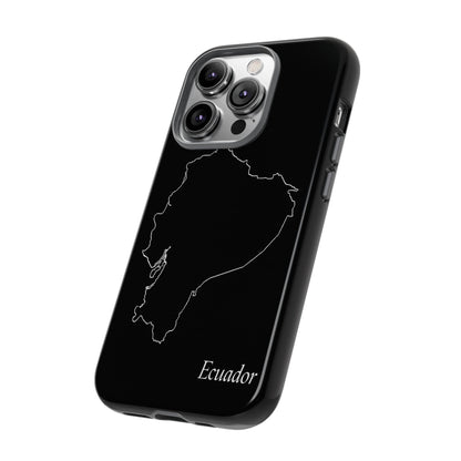 Ecuador Outline Phone Case – Minimal Country Map Tough Case (iPhone, Samsung, Pixel)