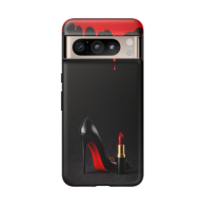 Dark Feminine Red Drip Phone Case – Gothic Glam Tough Cover