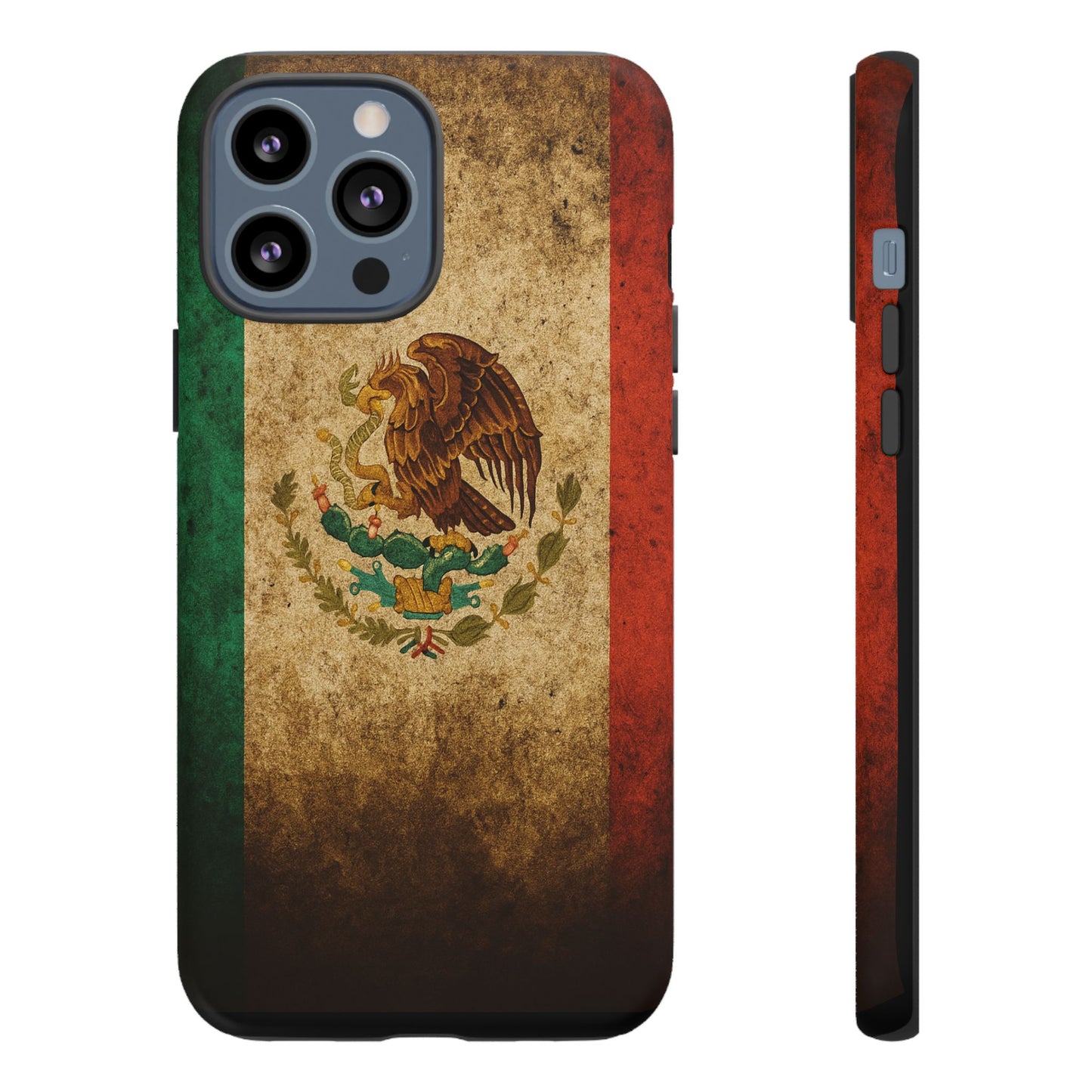 Vintage Mexico Flag Phone Case – Mexican Pride Grunge Flag Aesthetic Tough Case