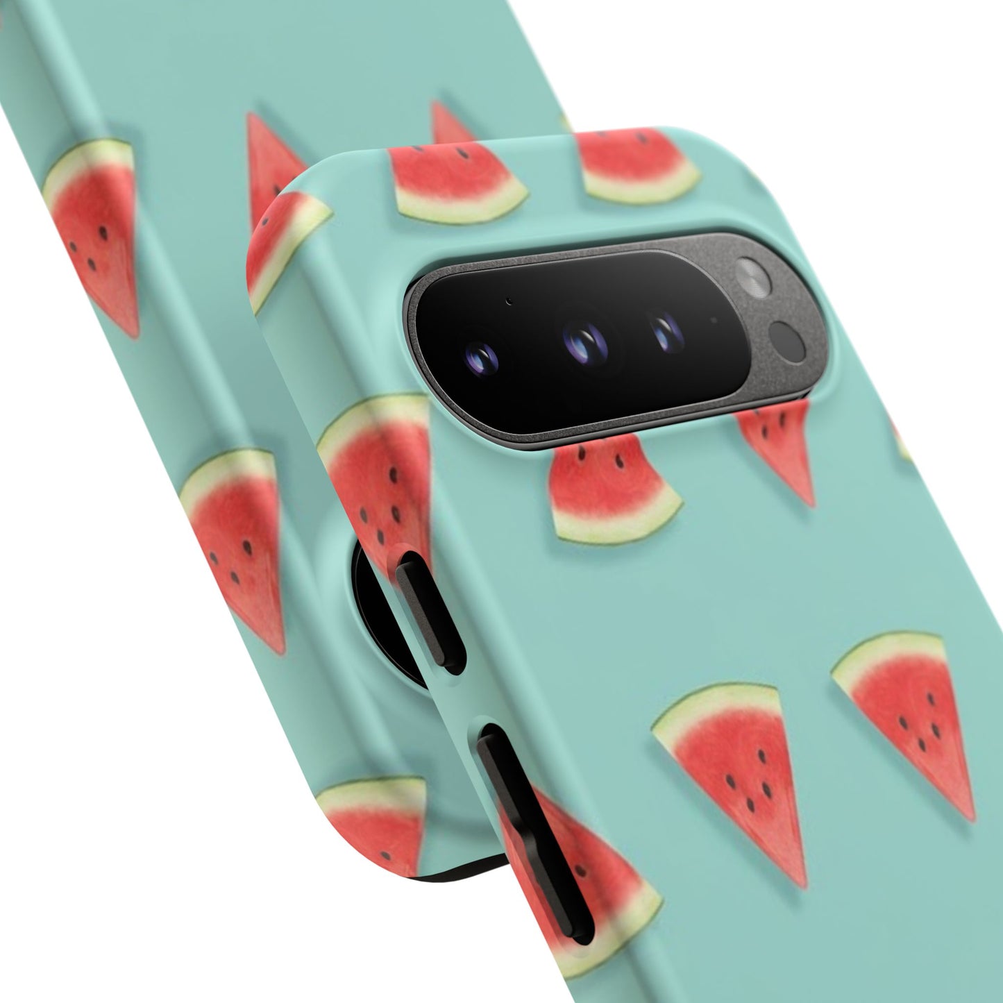 Watermelon Phone Case – Pastel Blue Summer Fruit Tough Case (iPhone, Samsung, Pixel)