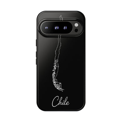 Chile Outline Phone Case – Minimal Country Map Tough Case (iPhone, Samsung, Pixel)