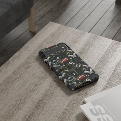 Football Pattern Phone Case – Sports Fan Tough Protective Game Day Case