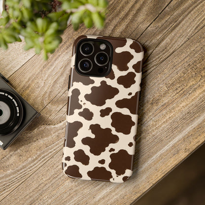 Western Cow Print Tough Phone Case for iPhone Samsung Galaxy Pixel