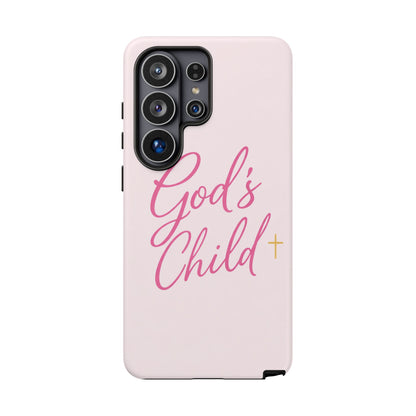 Gods Child Phone Case Christian Pink Aesthetic Tough iPhone Case