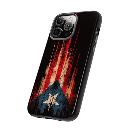 Puerto Rico Flag Phone Case | Distressed Puerto Rican Flag Tough Case | Boricua Pride Protective iPhone Samsung Cover