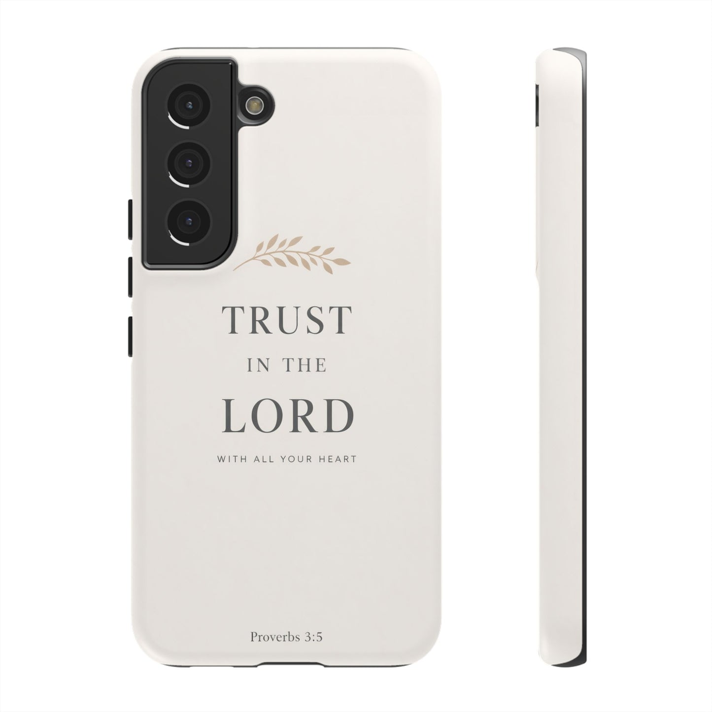 Proverbs 3:5 Christian Phone Case Trust in the Lord Minimalist Faith Cover