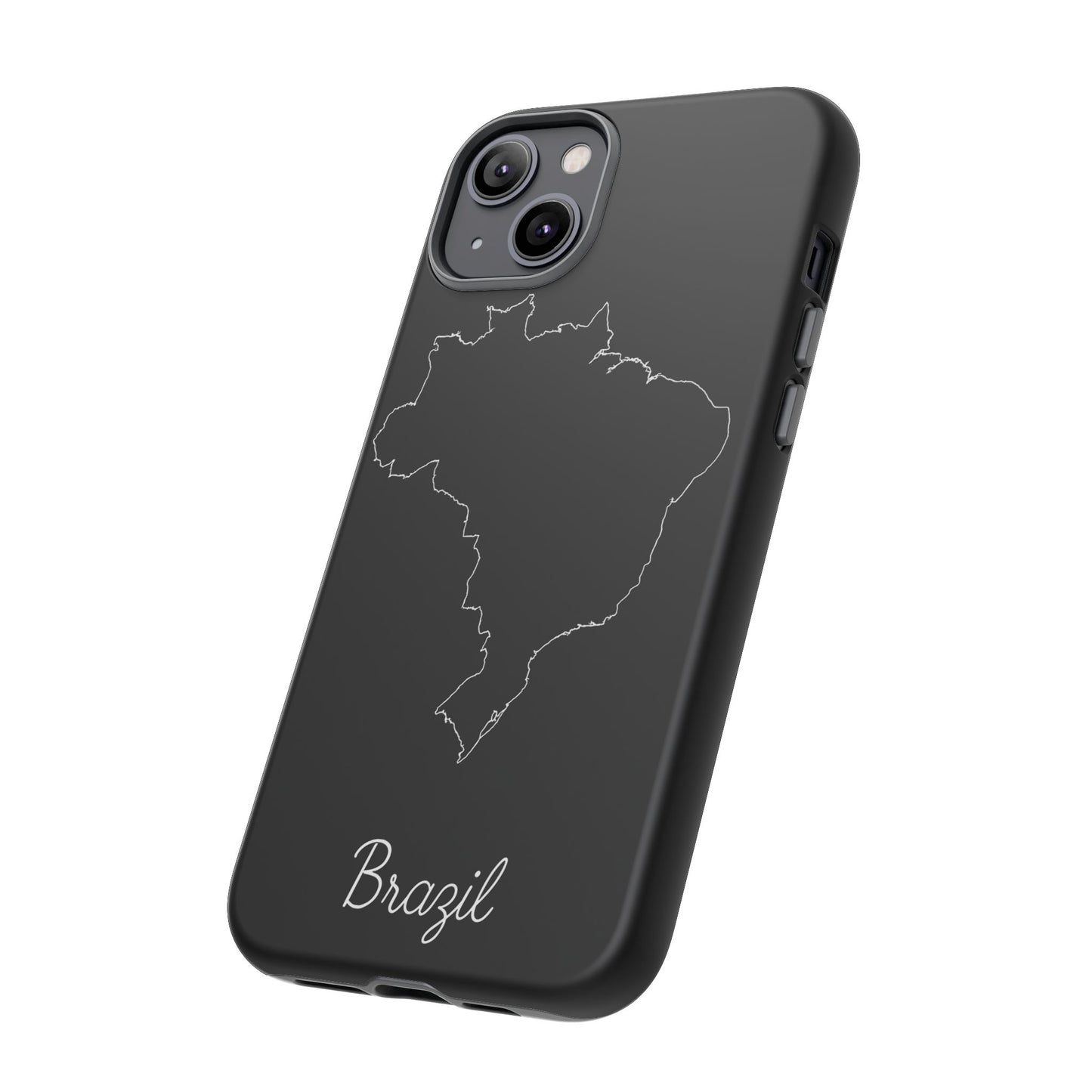 Brazil Outline Phone Case – Minimal Country Map Tough Case (iPhone, Samsung, Pixel)