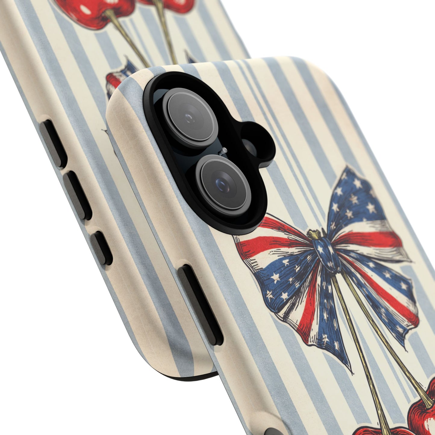 Patriotic Cherry Phone Case Americana Coquette Aesthetic iPhone Samsung