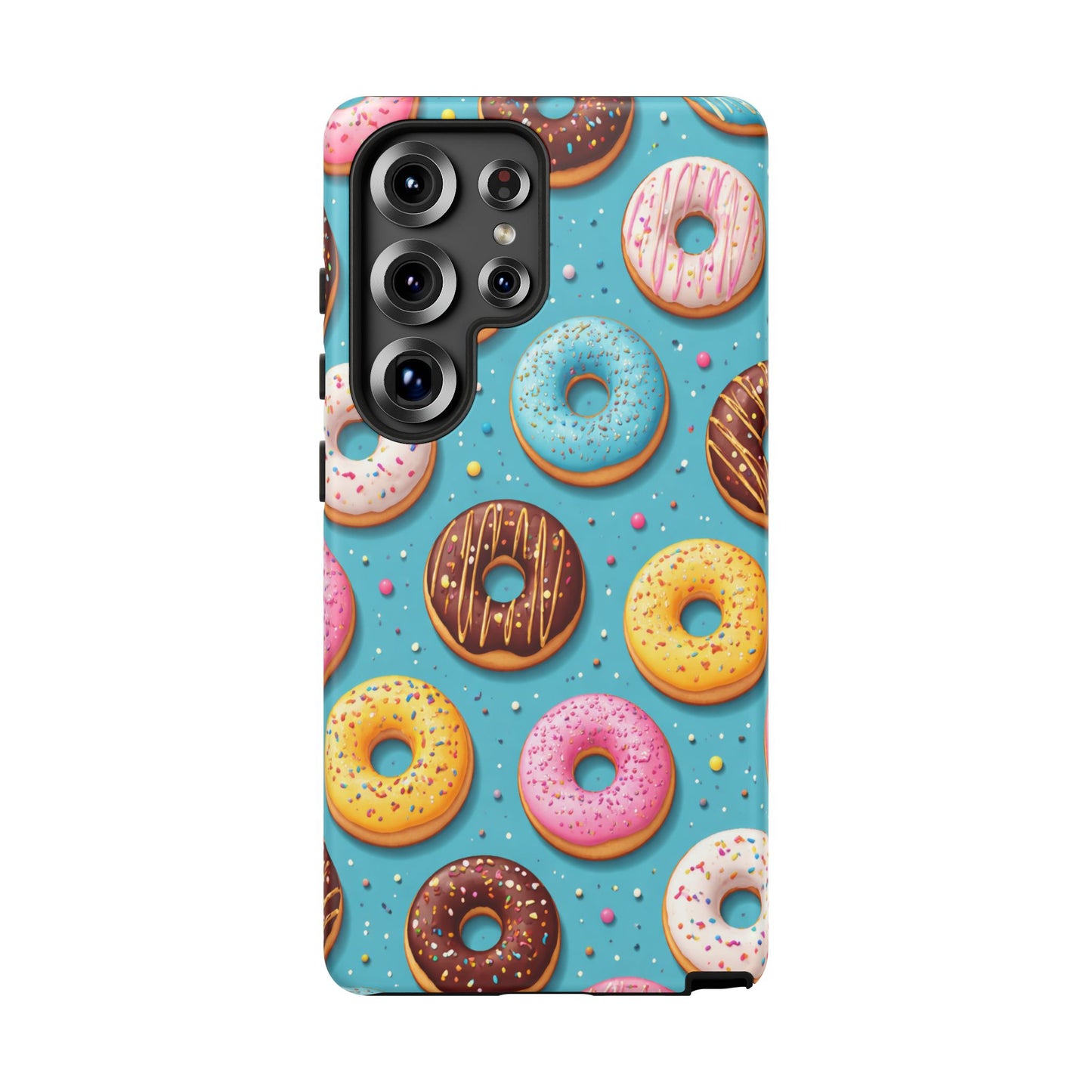 Cute Donut Pattern Phone Case – Colorful Sprinkles Dessert Design for Iphone, Samsung Galaxy and Pixel
