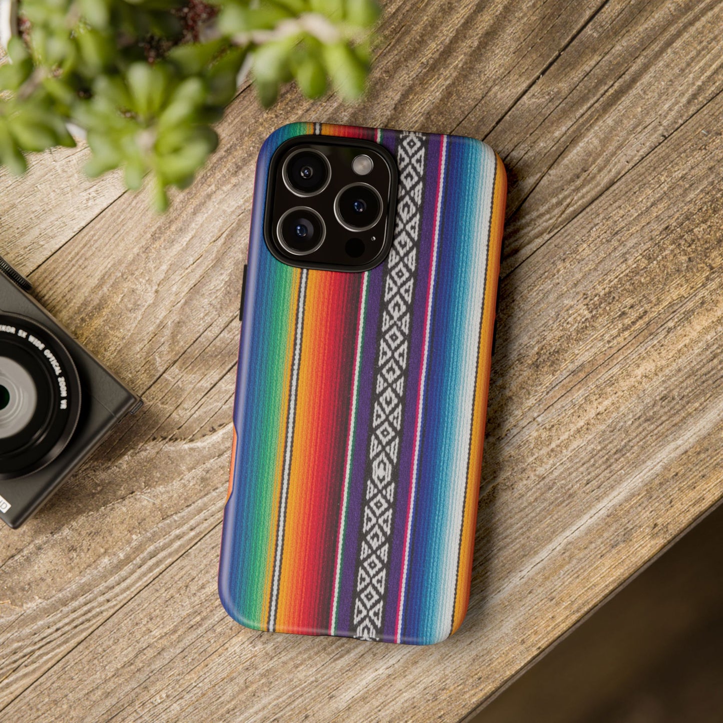 Serape Stripe Phone Case – Colorful Mexican Blanket Pattern Tough Case