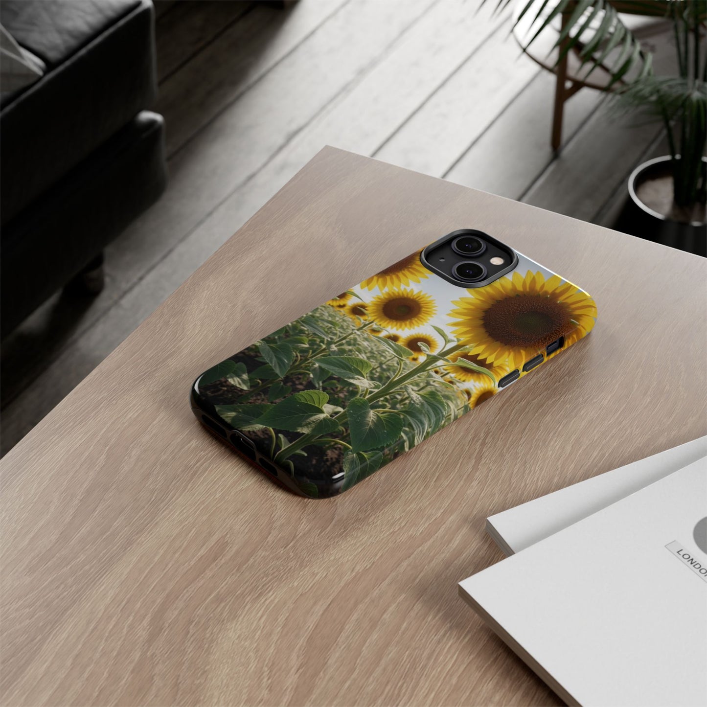 Sunflower Field Phone Case | Golden Hour Floral Aesthetic | Bright Summer Tough Case