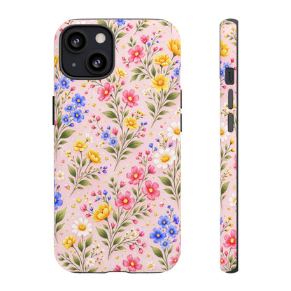 Wildflower Floral Phone Case Vintage Spring Meadow Tough Cover