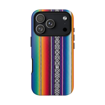 Serape Stripe Phone Case – Colorful Mexican Blanket Pattern Tough Case