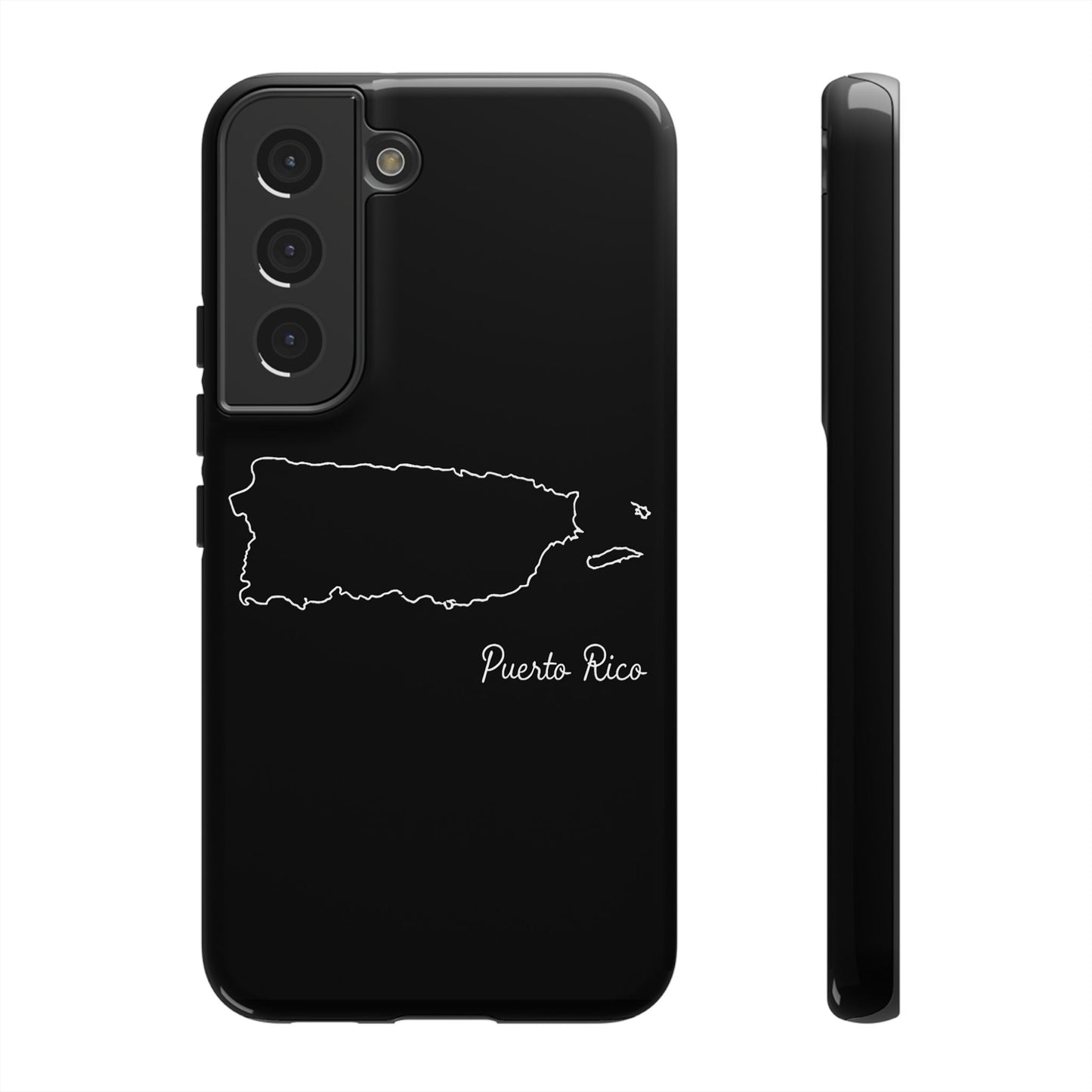 Puerto Rico Outline Phone Case – Minimal Country Map Tough Case (iPhone, Samsung, Pixel)