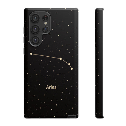 Aries Zodiac Constellation Phone Case – Luxe Gold Celestial Cover