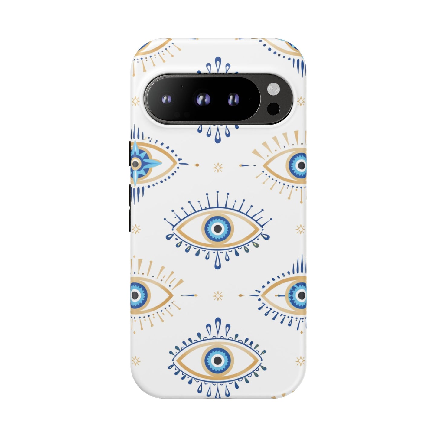 Blue Evil Eye Phone Case – Protective Slim Shockproof Cover for Iphone, Samsung Galaxy and Pixel