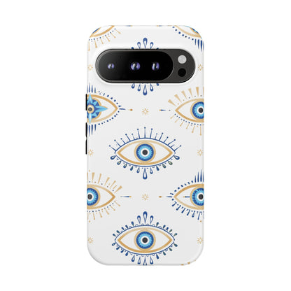 Blue Evil Eye Phone Case – Protective Slim Shockproof Cover for Iphone, Samsung Galaxy and Pixel