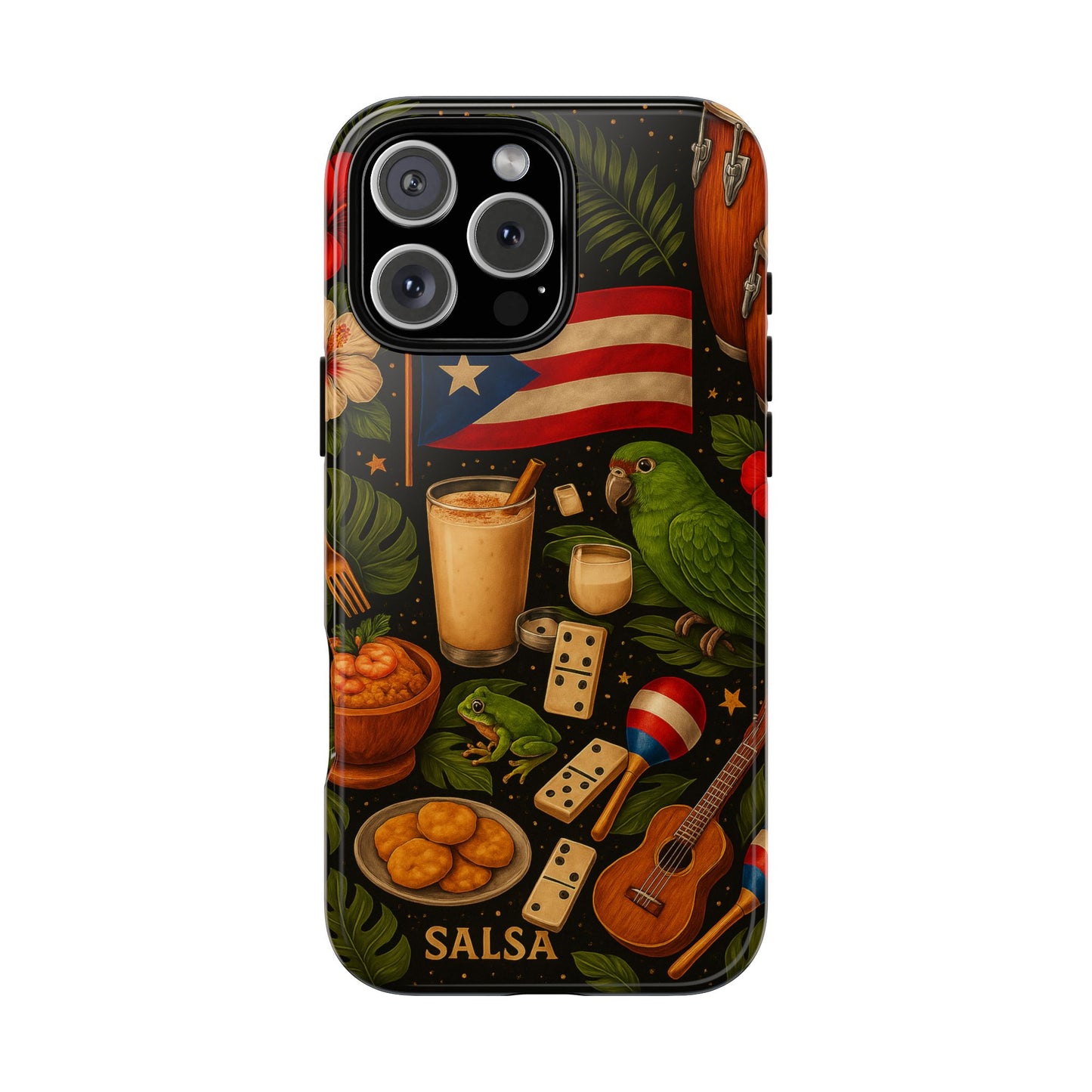 Puerto Rican Culture Phone Case | Boricua Icons Caribbean Aesthetic Tough Protective Case