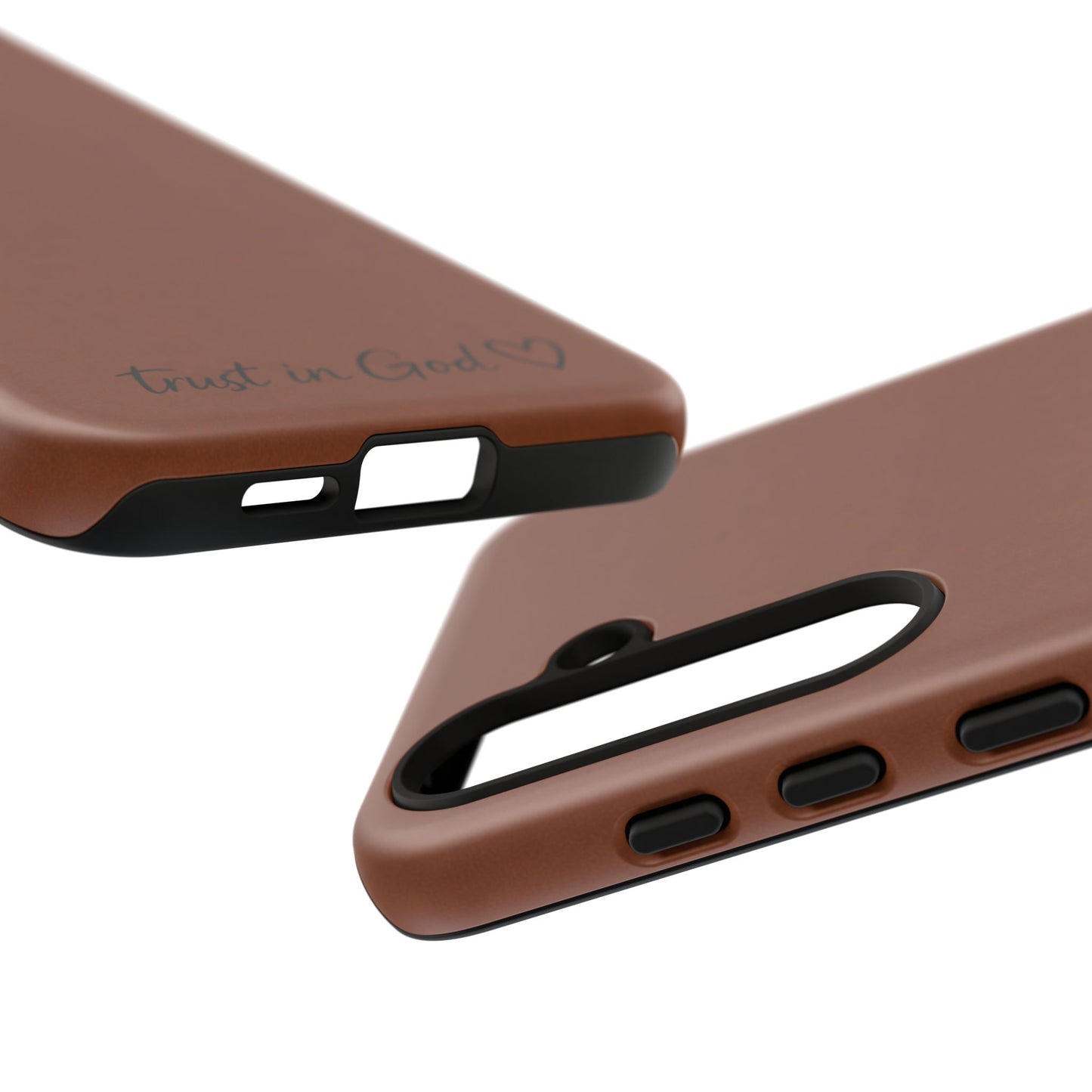 Trust in God Phone Case – Brown Christian Tough Cover