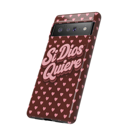 Si Dios Quiere Phone Case Latina Aesthetic Pink Hearts iPhone Samsung