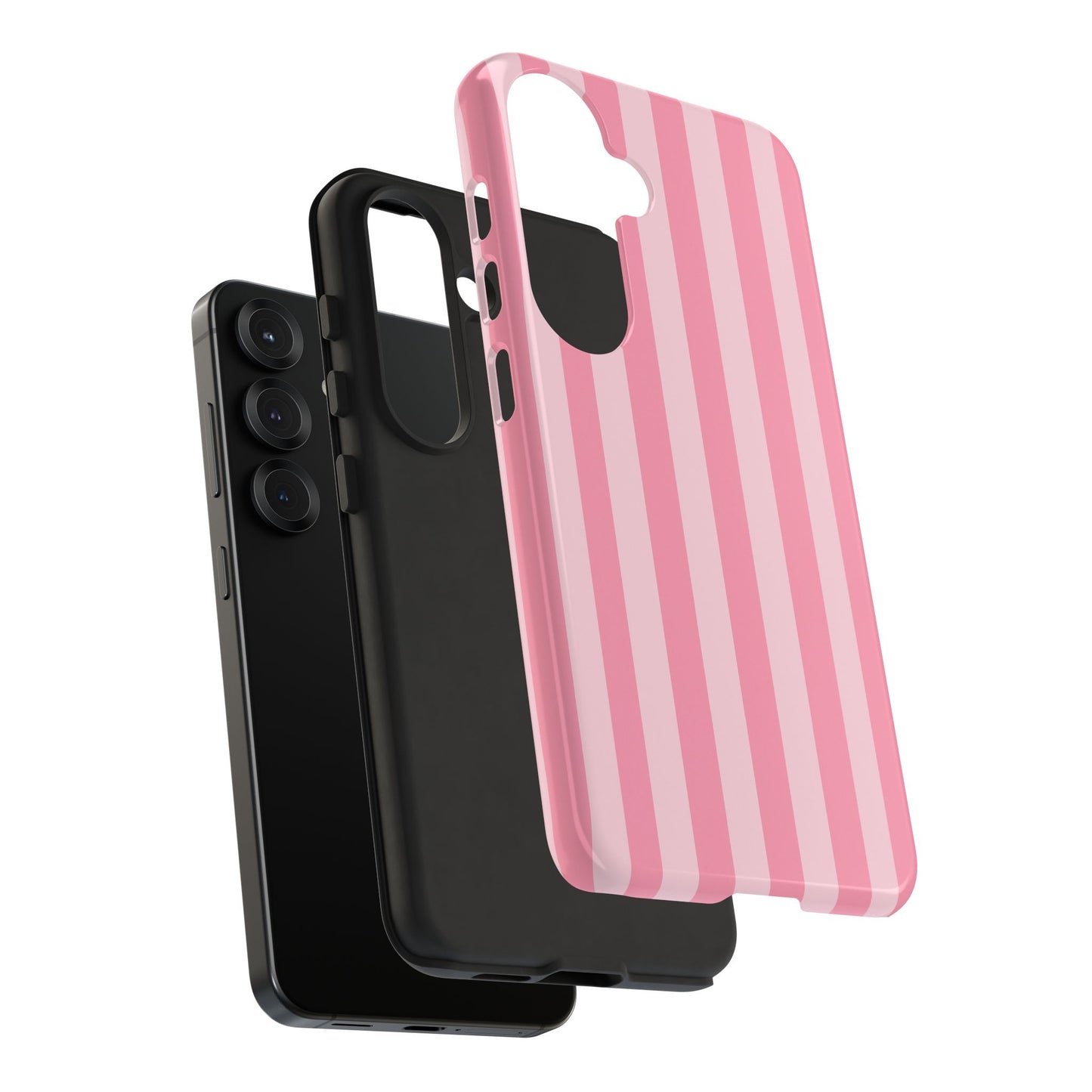 Pink Vertical Stripe Phone Case | Minimal Pastel Stripes Tough Case