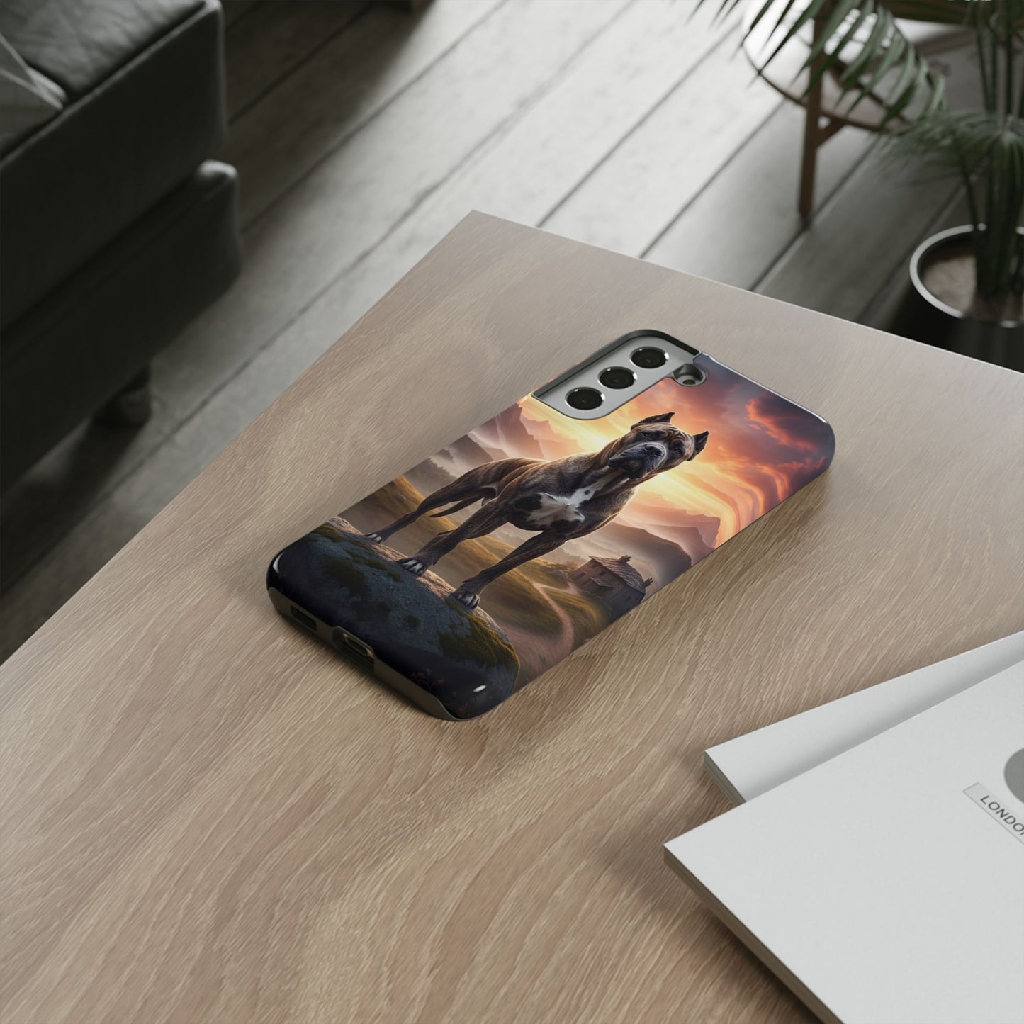 Cane Corso Phone Case – Guard Dog Sunset Tough Case (iPhone, Samsung, Pixel) | Dog Lover Gift
