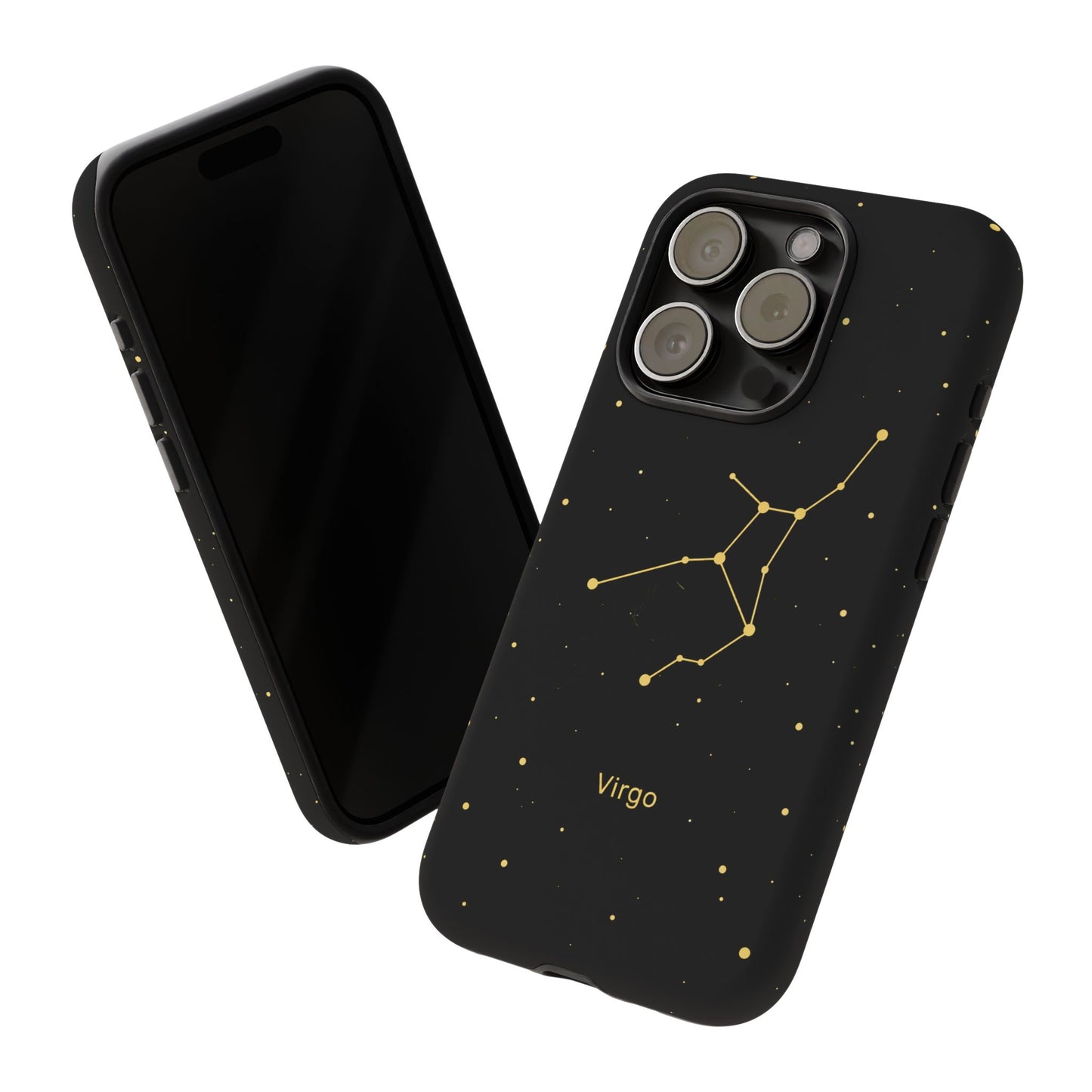 Virgo Zodiac Constellation Phone Case – Luxe Gold Celestial Cover