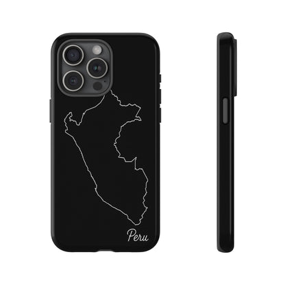 Peru Outline Phone Case – Minimal Country Map Tough Case (iPhone, Samsung, Pixel)