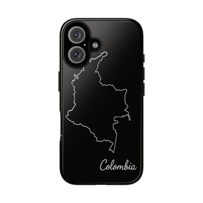 Colombia Outline Phone Case – Minimal Country Map Tough Case (iPhone, Samsung, Pixel)