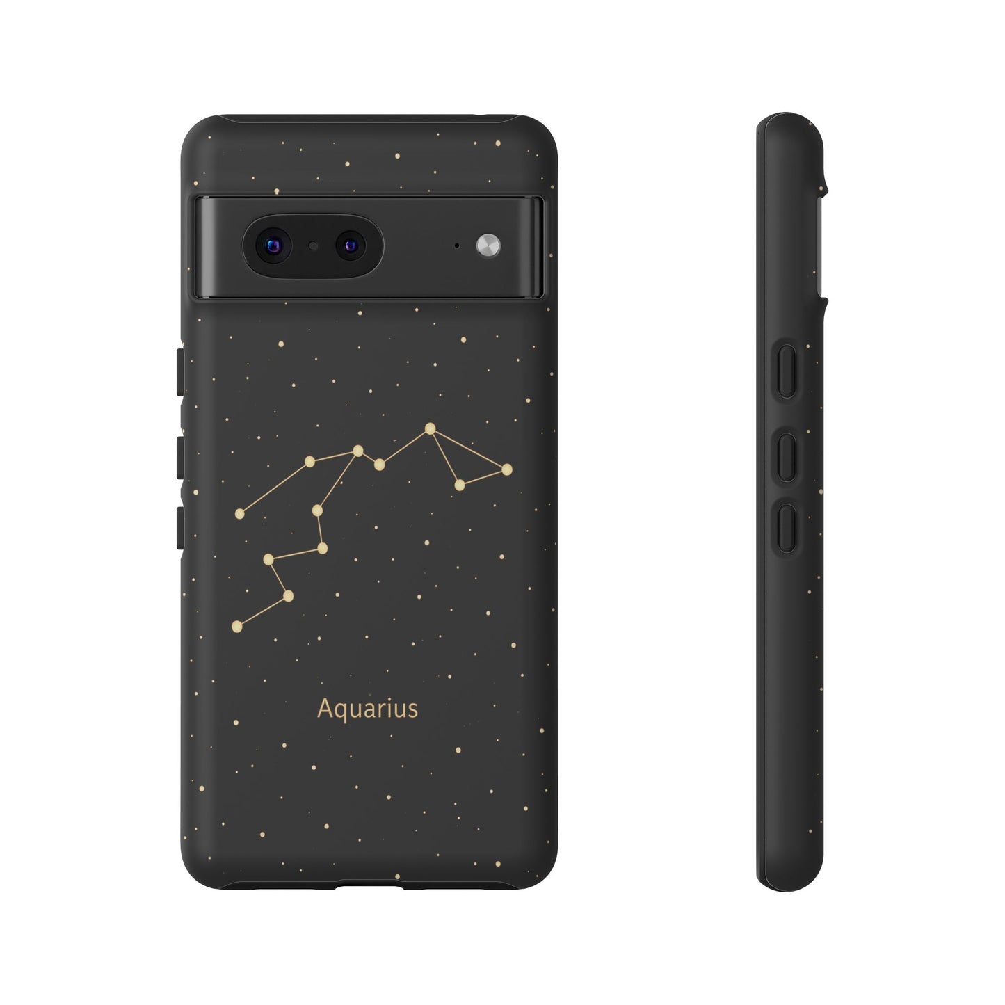 Aquarius Zodiac Constellation Phone Case – Luxe Gold Celestial Cover