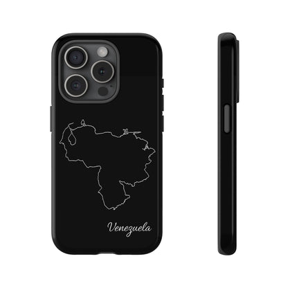 Venezuela Outline Phone Case – Minimal Country Map Tough Case (iPhone, Samsung, Pixel)