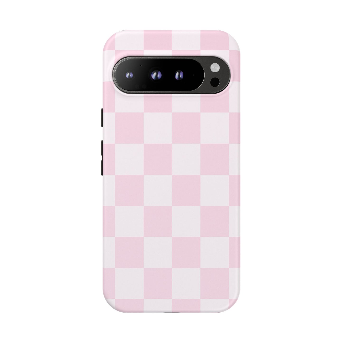 Pink Checkerboard Phone Case | Aesthetic Tough Protective Case