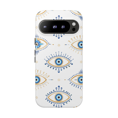 Blue Evil Eye Phone Case – Protective Slim Shockproof Cover for Iphone, Samsung Galaxy and Pixel