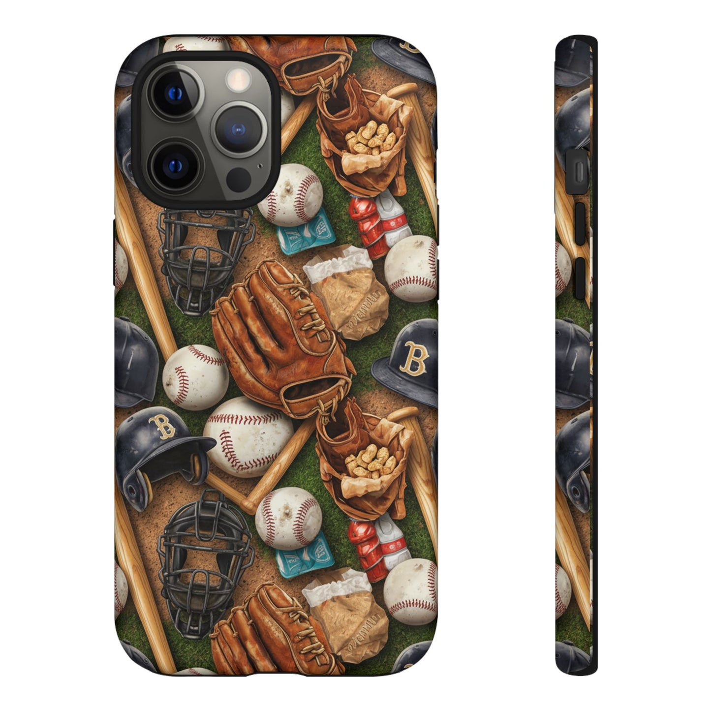 Baseball Gear Collage Phone Case – Vintage Baseball Equipment Sports Tough Case