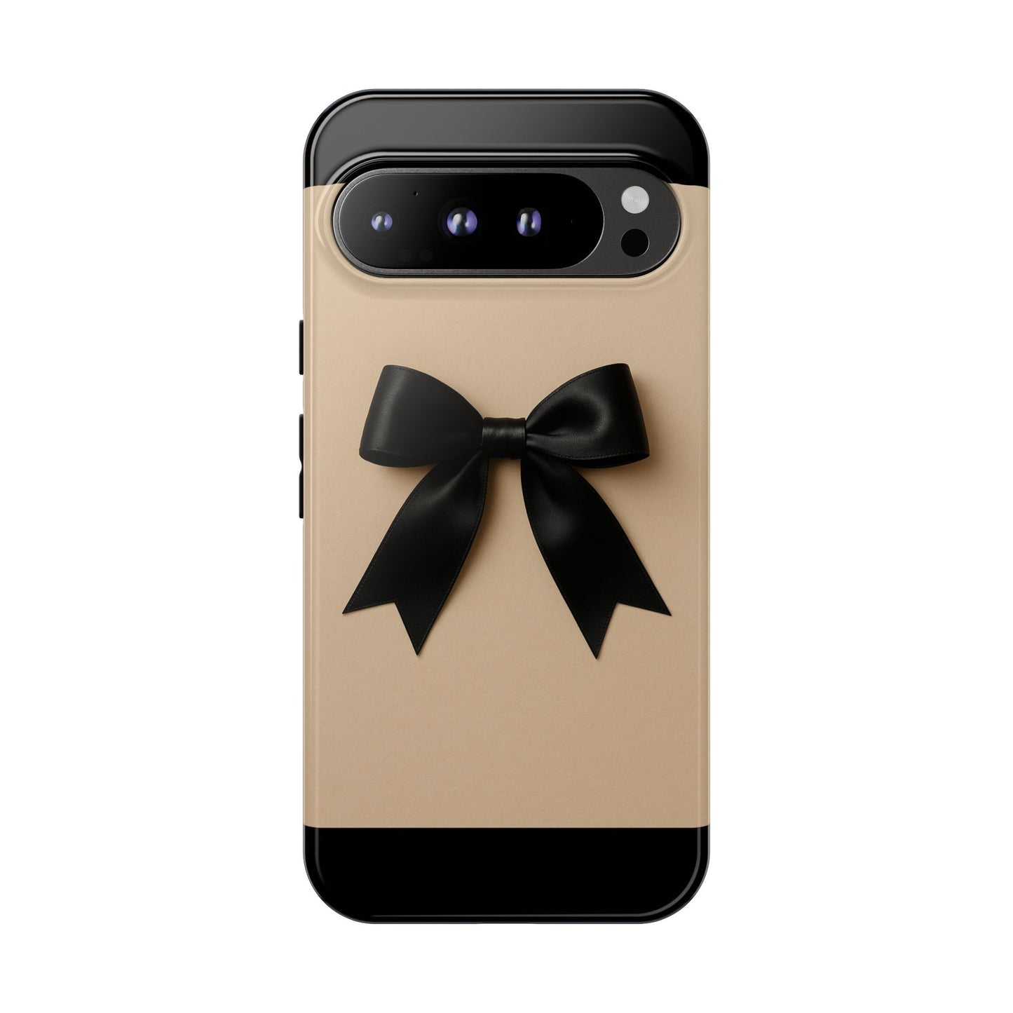 Black Bow Phone Case | Elegant Coquette Bow Design | Chic Neutral Tough Case for iPhone & Samsung